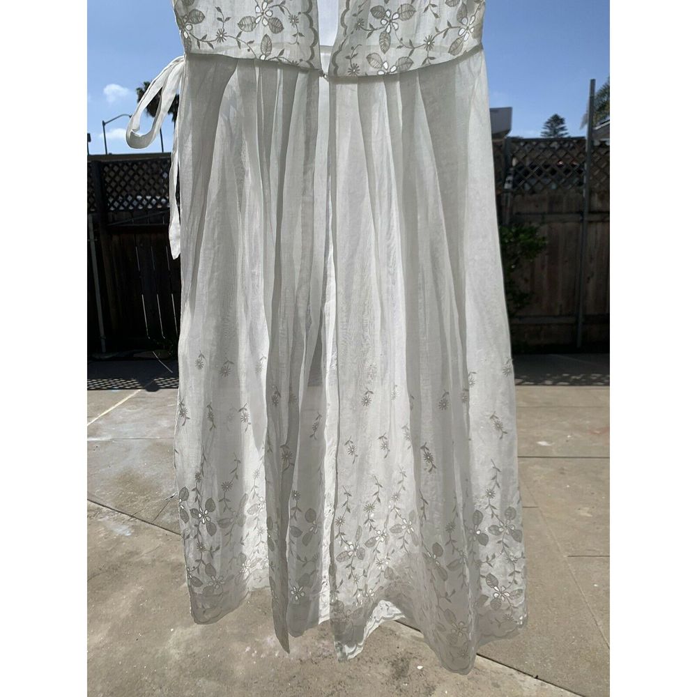 Vintage 1930s White Organdy Wedding Dress - Picture 4 of 12